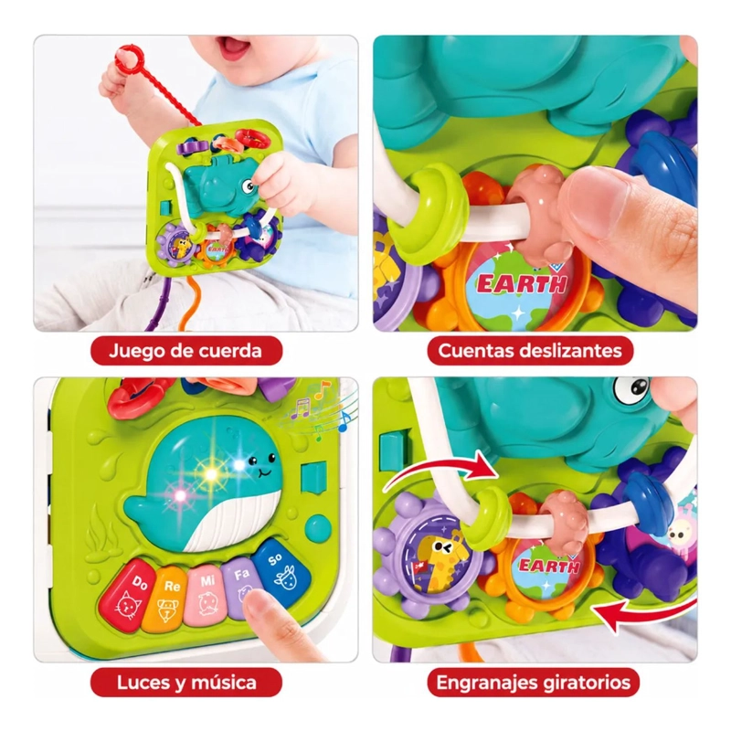 JUGUETE CUBO DIDACTICO MUSICAL 7EN1 MONTESORI EDUCATIVO BEBE - 4