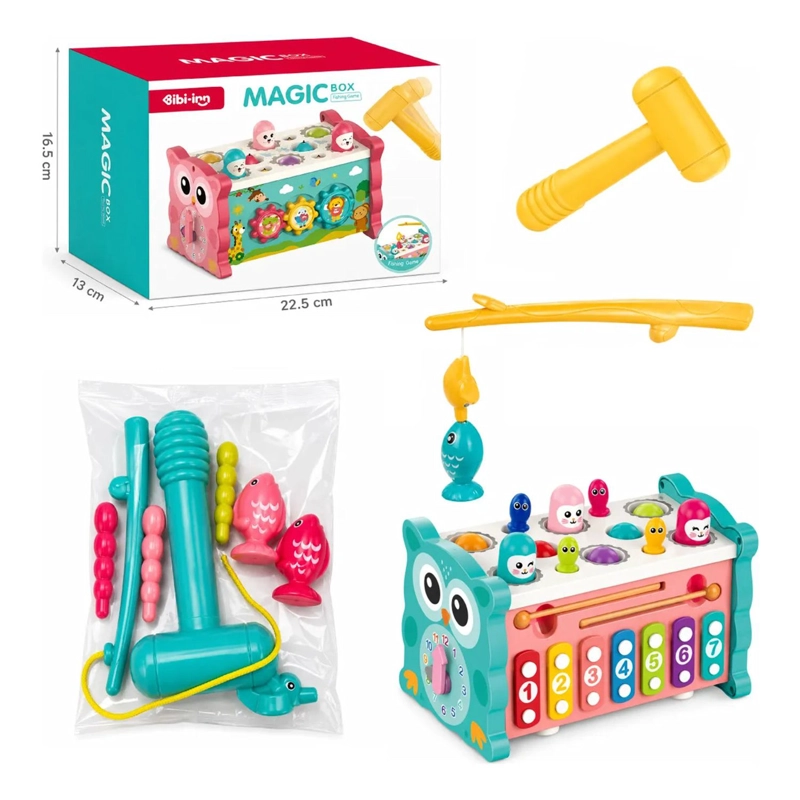JUGUETE DIDACTICO 8 EN 1 EDUCATIVO BEBES NIÑOS MONTESSORI CELESTE - 6