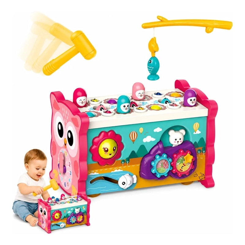 JUGUETE DIDACTICO 8EN1 MONTESSORI EDUCATIVO BEBE NIÑAS ROSA - 1
