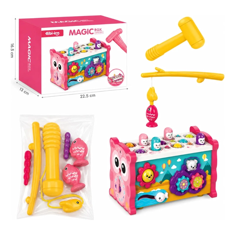 JUGUETE DIDACTICO 8EN1 MONTESSORI EDUCATIVO BEBE NIÑAS ROSA - 4