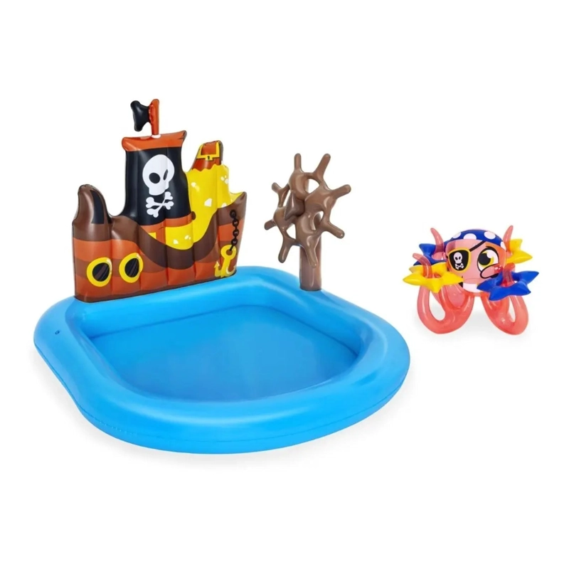 PISCINA INFLABLE JUEGO BARCO PIRATA REMOLCADOR BESTWAY 52211 - 1