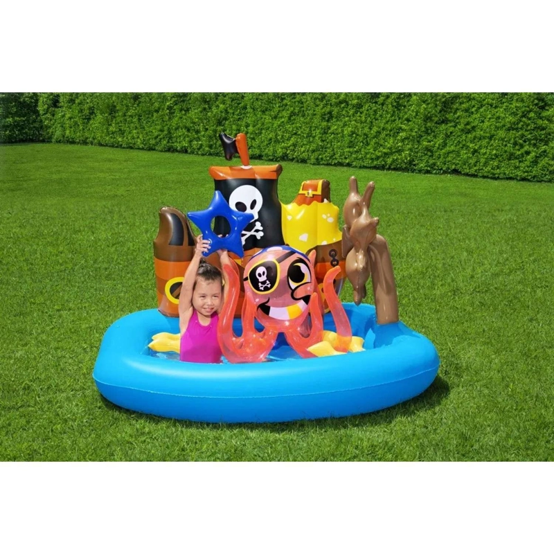 PISCINA INFLABLE JUEGO BARCO PIRATA REMOLCADOR BESTWAY 52211 - 2