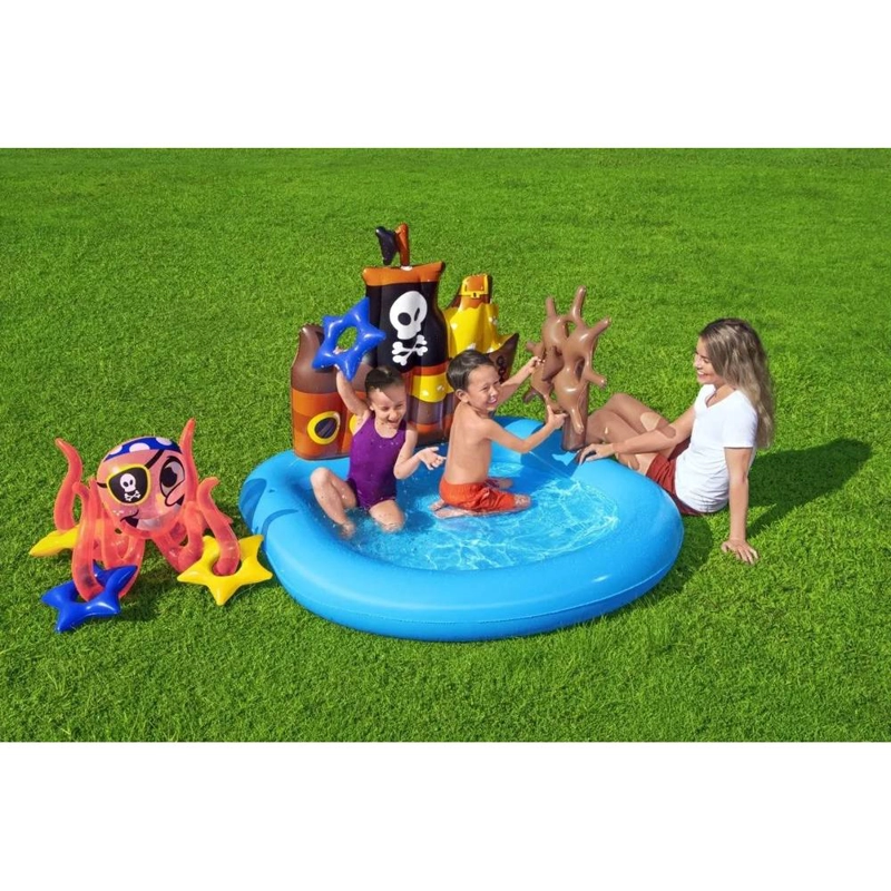 PISCINA INFLABLE JUEGO BARCO PIRATA REMOLCADOR BESTWAY 52211 - 5