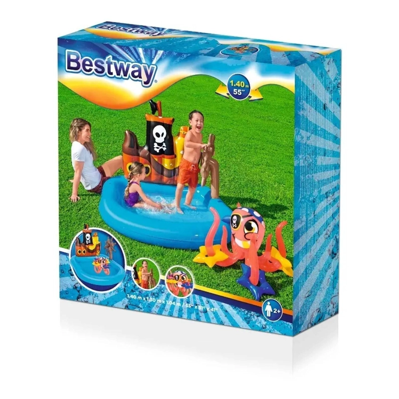 PISCINA INFLABLE JUEGO BARCO PIRATA REMOLCADOR BESTWAY 52211 - 6