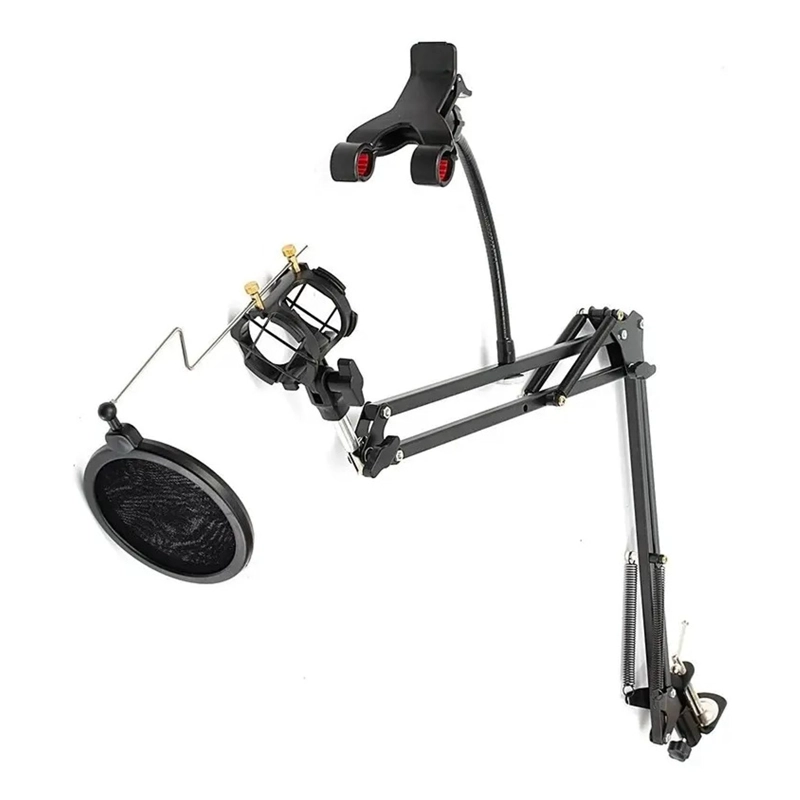 KIT BRAZO MICROFONO ANTIPOP SOPORTE PARA TELE FONO - 2