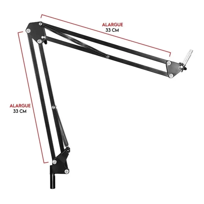 KIT BRAZO MICROFONO ANTIPOP SOPORTE PARA TELE FONO - 3
