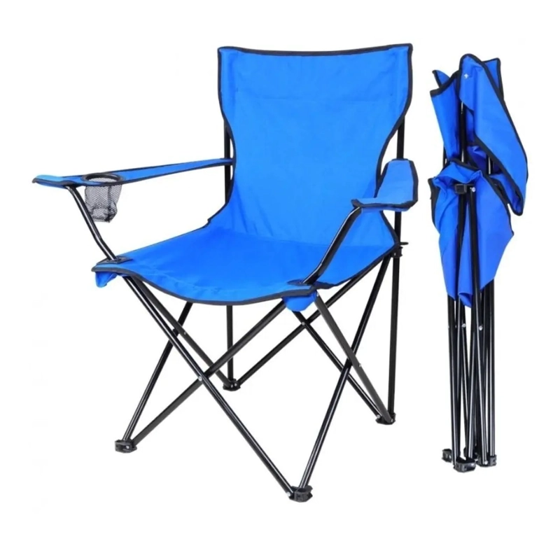 SILLA DE PLAYA CAMPING PICNIC PESCA PLEGABLE CON PORTAVASO - 9