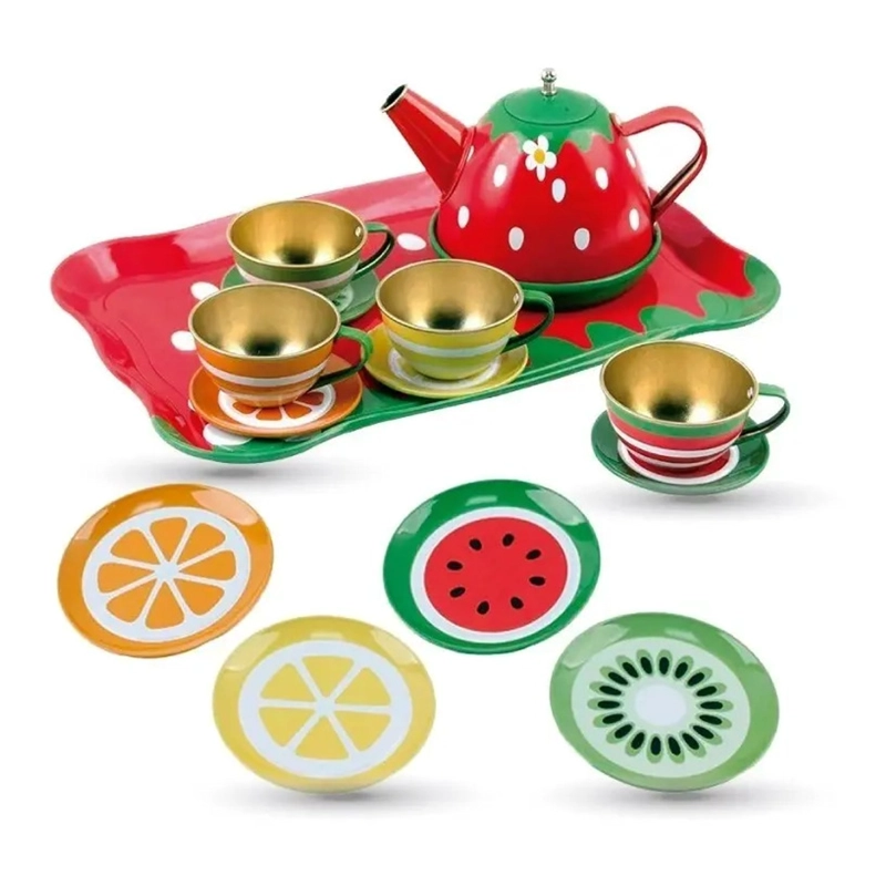 SET DE TACITAS FRUTAS CON ACCESORIOS JUEGO DE TE  PARA NIÑAS - 1