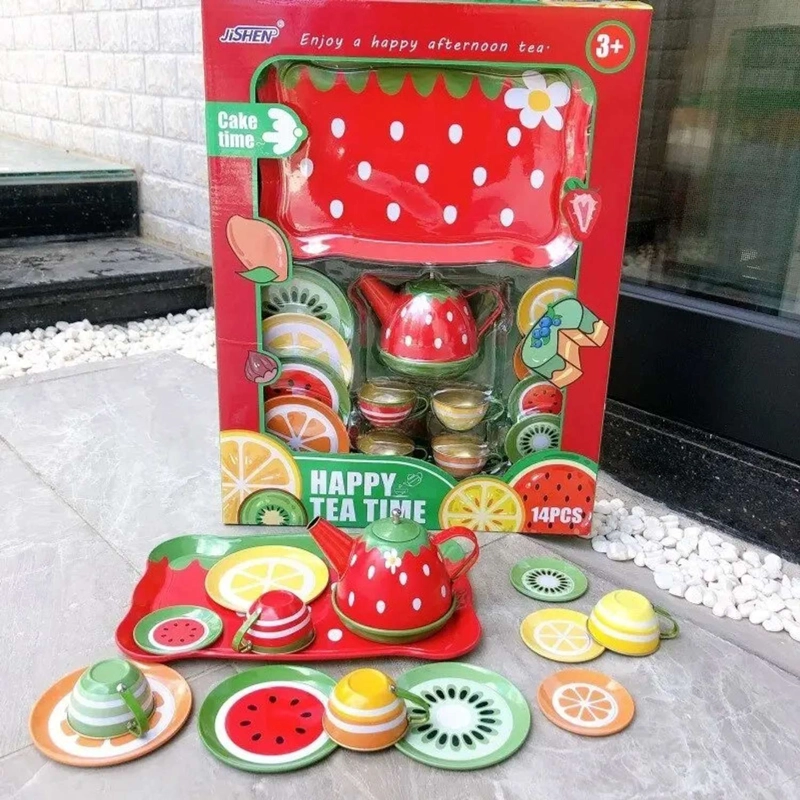 SET DE TACITAS FRUTAS CON ACCESORIOS JUEGO DE TE  PARA NIÑAS - 3
