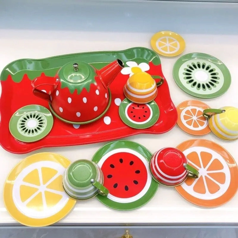 SET DE TACITAS FRUTAS CON ACCESORIOS JUEGO DE TE  PARA NIÑAS - 6