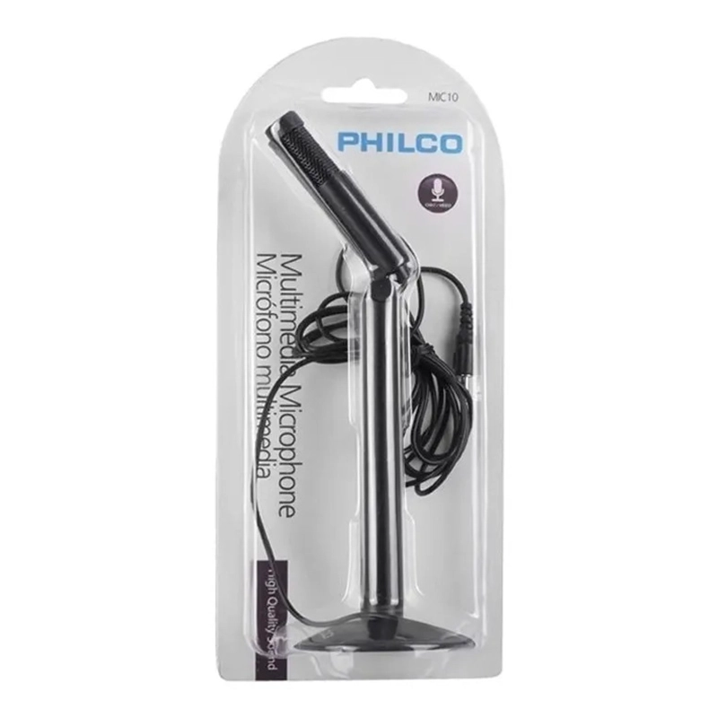 MICROFONO PHILCO MIC-10 PARA PC PLUG 3.5MM  / LHUA STORE - 3