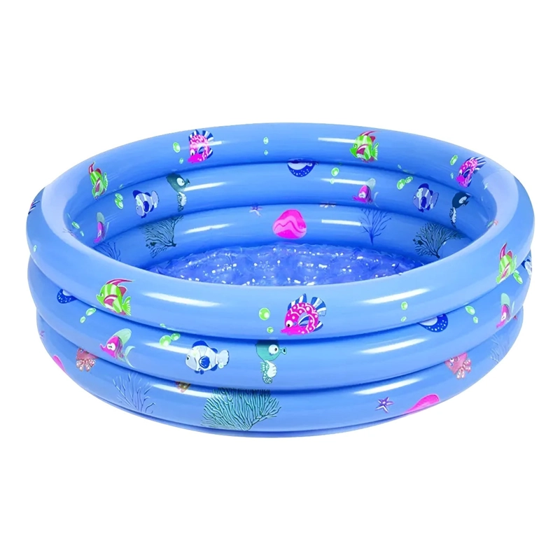 PISCINA INFLABLE PLASTICO 3 ANILLOS 140 X 40 CM - 1