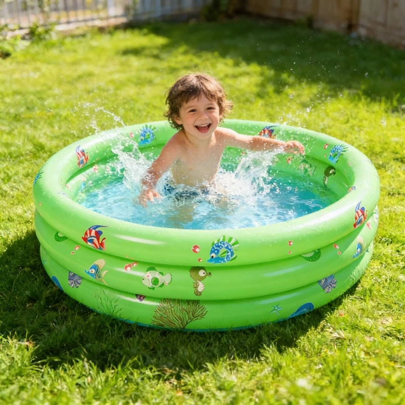 PISCINA INFLABLE PLASTICO 3 ANILLOS 140 X 40 CM - 3
