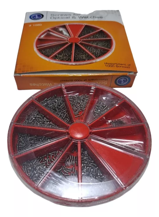 ORGANIZADOR Y TORNILLOS PARA RELOJ 1000 U RELOJERÍA VIOLETA - 1