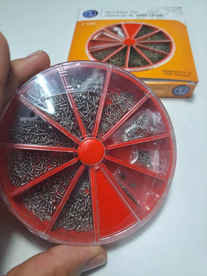 ORGANIZADOR Y TORNILLOS PARA RELOJ 1000 U RELOJERÍA VIOLETA - 3