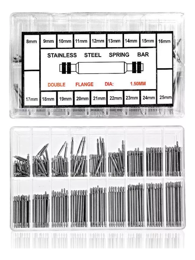 SET PASADORES METÁLICOS DE RELOJ 270 PCS RELOJERÍA VIOLETA - 1