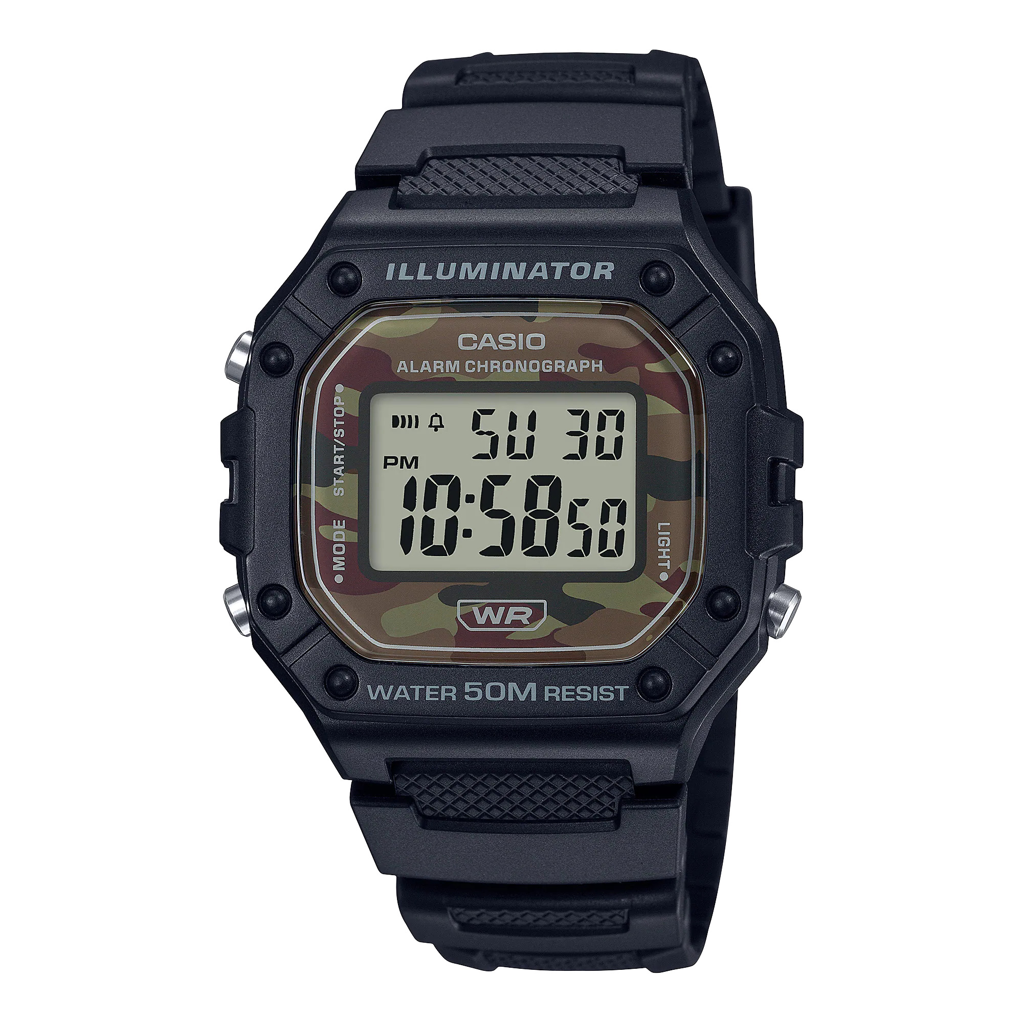 RELOJ DE PULSERA CASIO UNISEX CAMUFLAJE HOMBRE W-218H-5B - 1