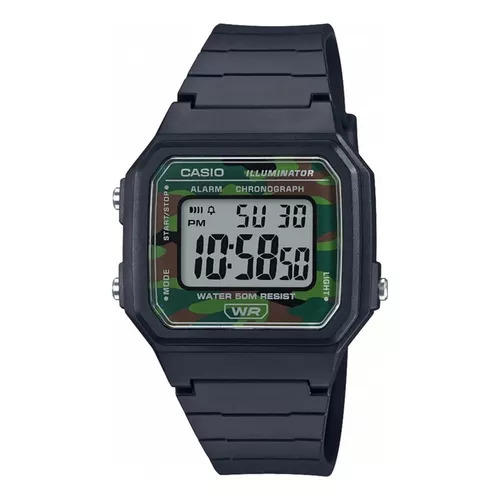 RELOJ DE PULSERA CASIO UNISEX W-217H-3B EXCLUSIVO CAMUFLAJE - 1