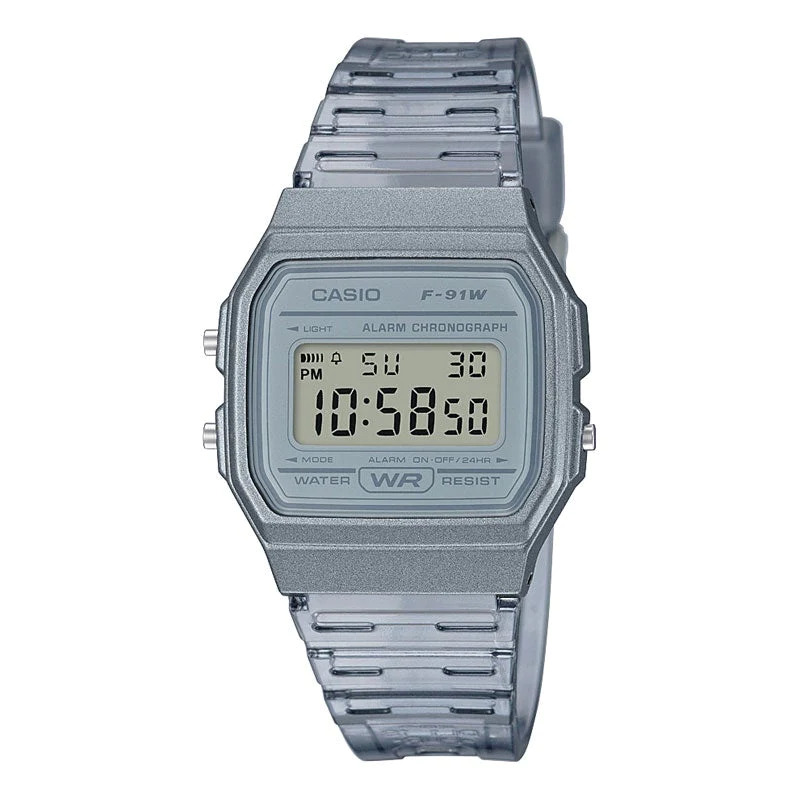 RELOJ UNISEX CASIO F-91WS-8DF GRIS - 1