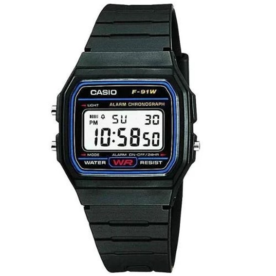 RELOJ UNISEX CASIO VINTAGE F-91W-1DG - 1