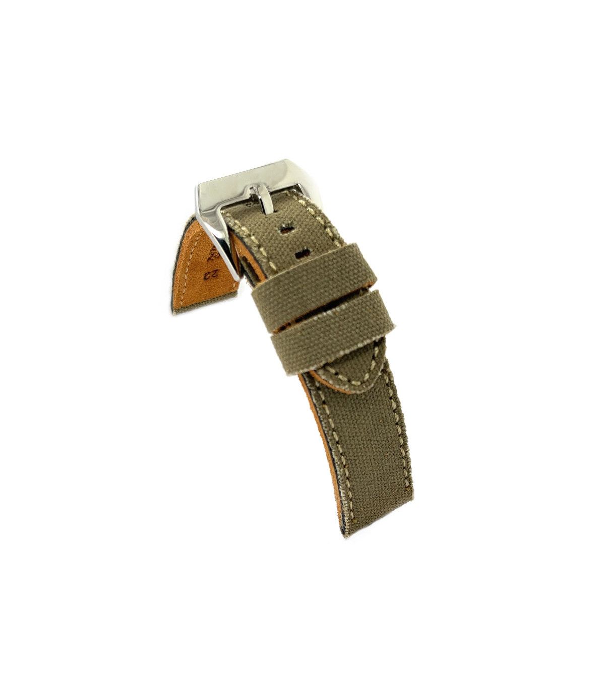 CORREA DE RELOJ DILOY TELA VAQUERA Y CUERO 24 MM - 1
