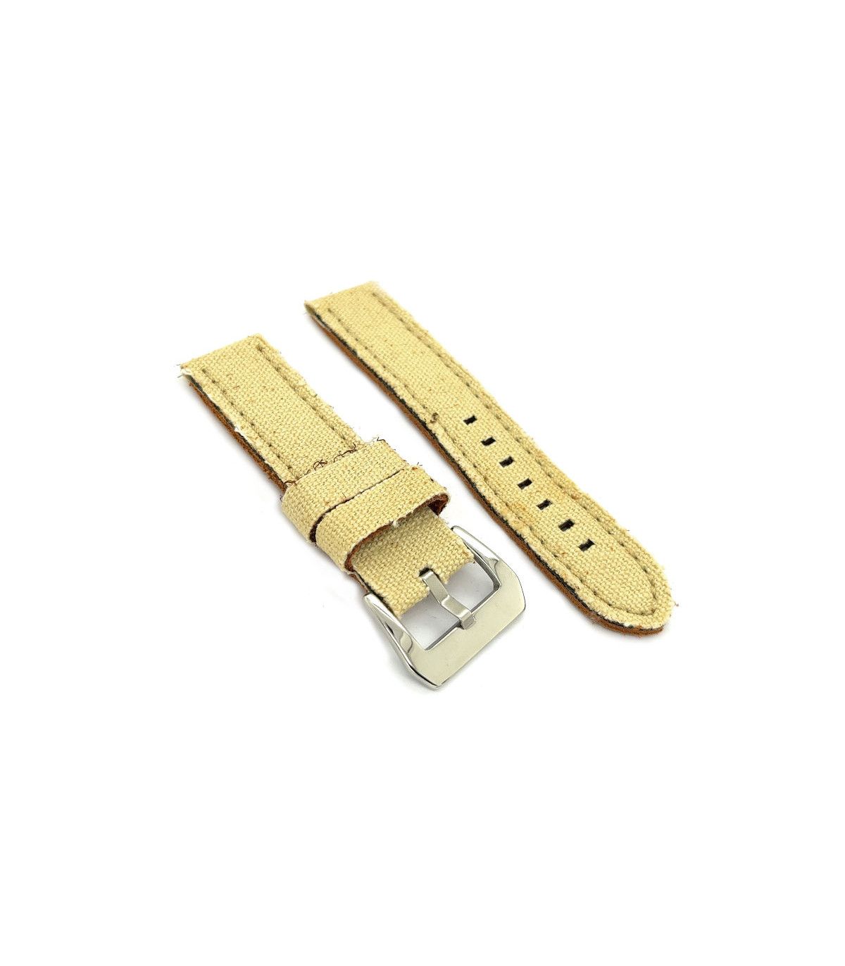 CORREA DE RELOJ DILOY TELA VAQUERA Y CUERO 24 MM - 1