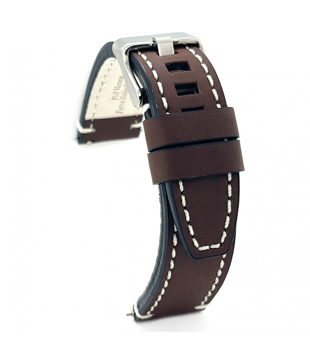 CORREA RELOJ ARTESANAL CUERO DILOY 24 MM - 1