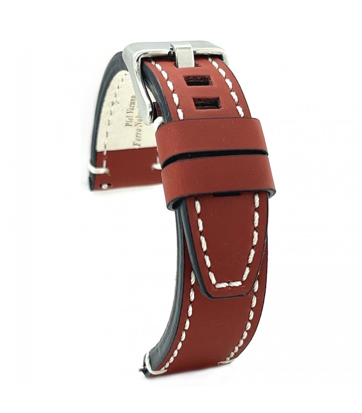 CORREA RELOJ ARTESANAL CUERO DILOY 24 MM - 1