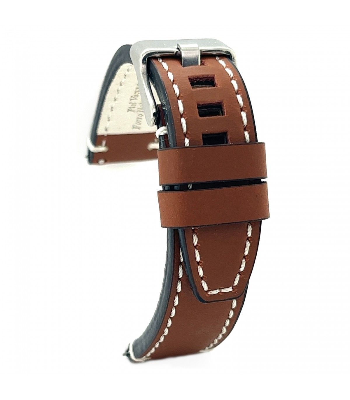 CORREA RELOJ ARTESANAL CUERO DILOY 24 MM - 1