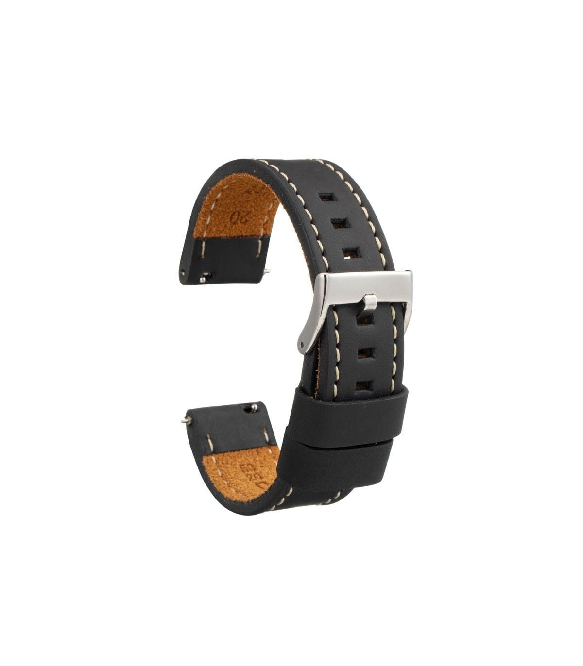 CORREA RELOJ ARTESANAL CUERO ENVEJECIDO DILOY 26 MM - 1