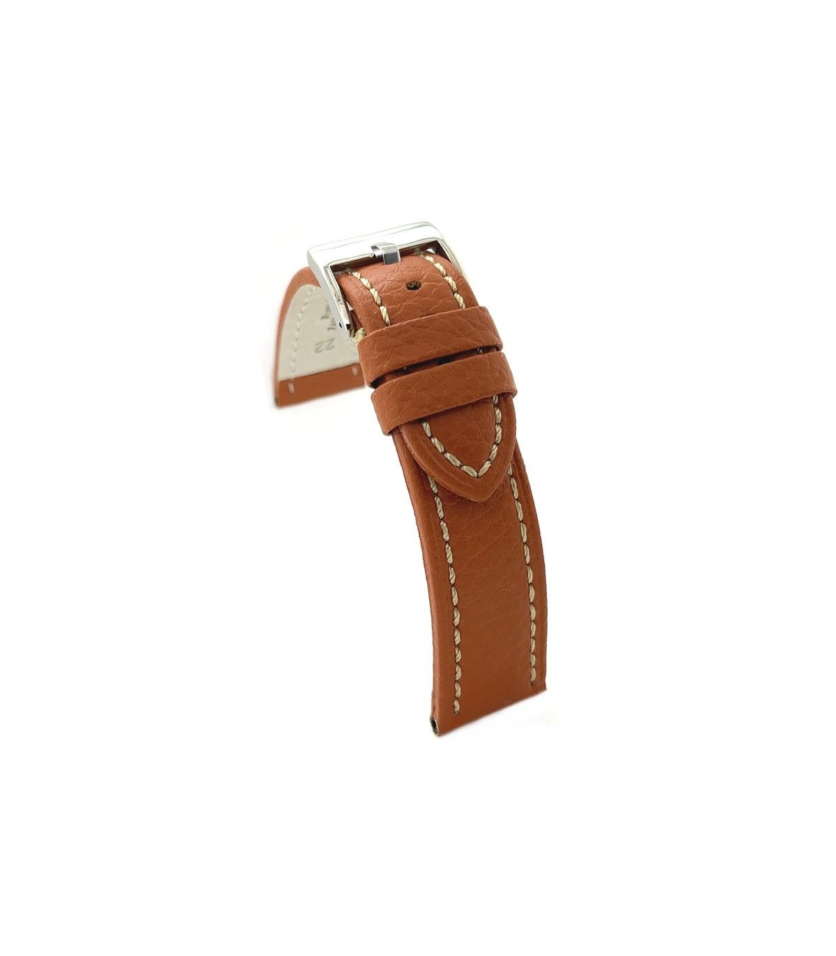 CORREA DE RELOJ DILOY CUERO VACUNO 18 MM GRABADO BISONTE - 1