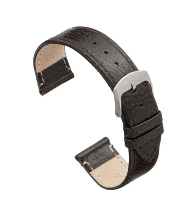CORREA DE RELOJ DILOY CUERO VACUNO 18 MM GRABADO BÚFALO - 1