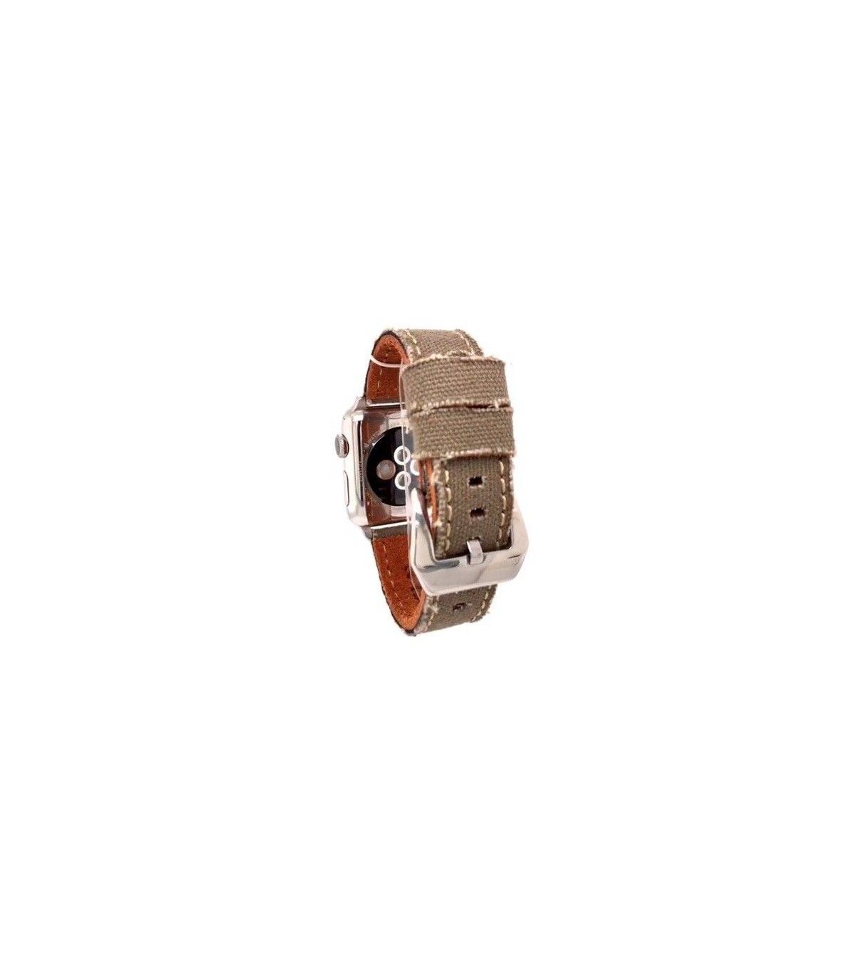 CORREA DE RELOJ DILOY TELA VAQUERA Y CUERO 22 MM - 1
