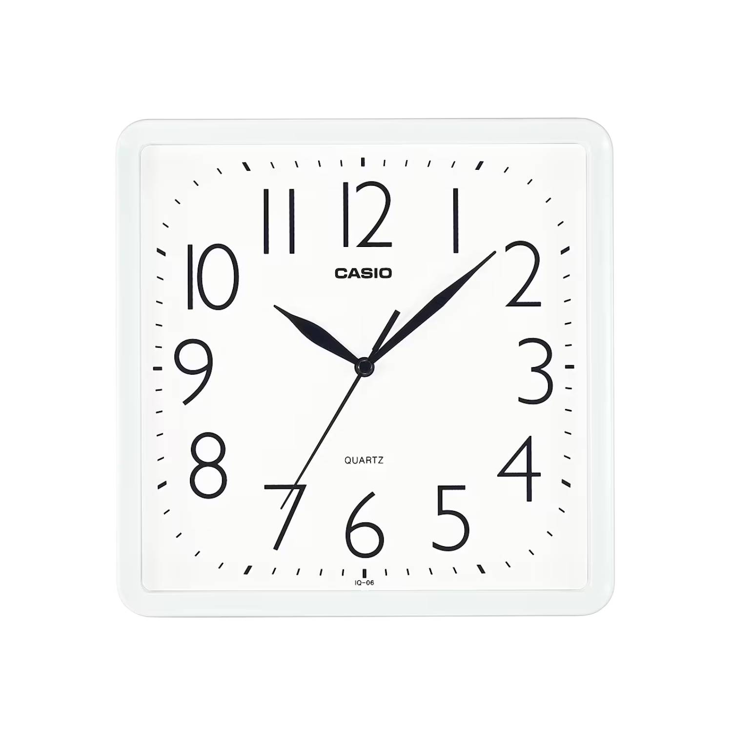 RELOJ CASIO MURAL PARED EN COLOR BLANCO IQ-06-7DF - 1