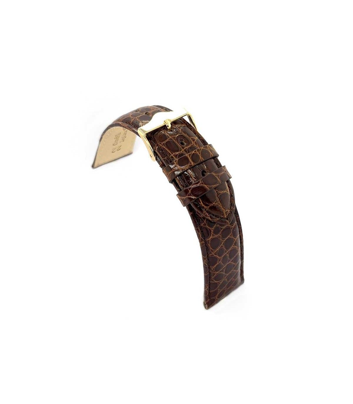 CORREA DE RELOJ DILOY COCODRILO AUTENTICA 22 MM - 1