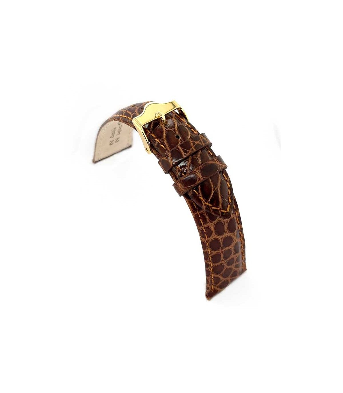 CORREA DE RELOJ DILOY COCODRILO AUTENTICA 22 MM - 1