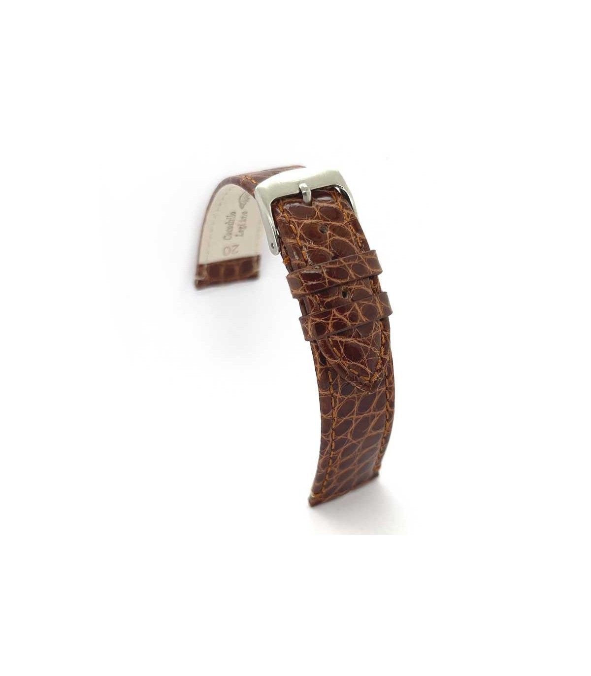 CORREA DE RELOJ DILOY COCODRILO LEGITIMO 22 MM - 1