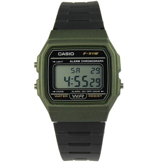 RELOJ UNISEX CASIO VINTAGE F-91WM-3A - 1