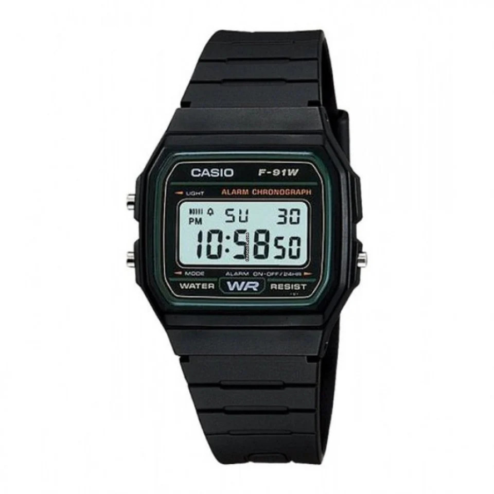 RELOJ UNISEX CASIO VINTAGE F-91W-3DG - 1