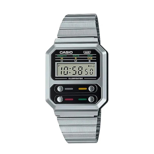 RELOJ CASIO UNISEX A100WE-1ADF - 1