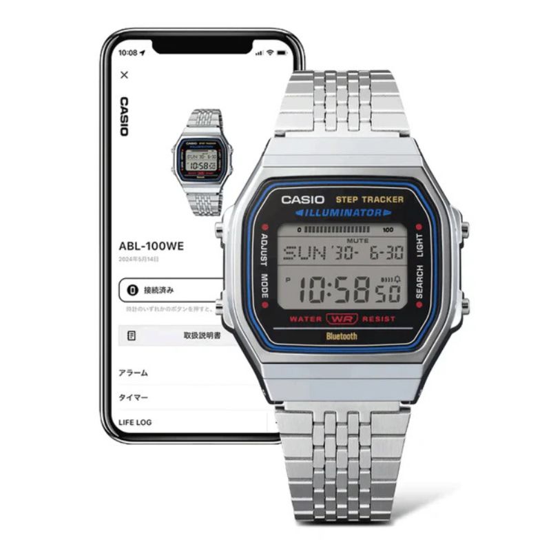 RELOJ CASIO VINTAGE UNISEX ABL-100WE-1ADF BLUETOOTH - 1