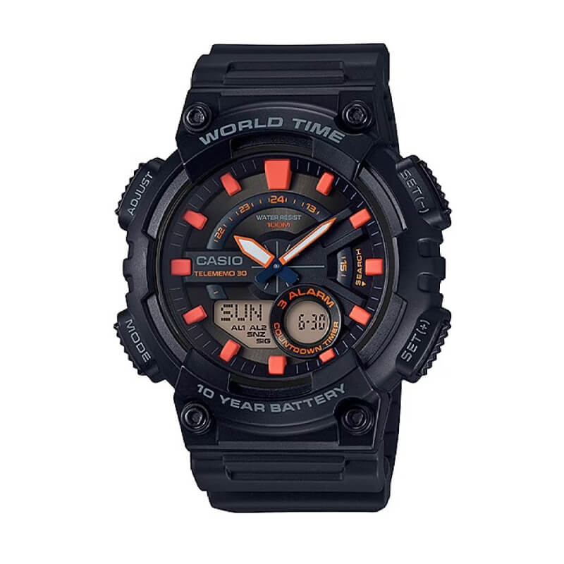 RELOJ ANALOGO DIGITAL CASIO HOMBRE AEQ-110W-1A2VDF - 1
