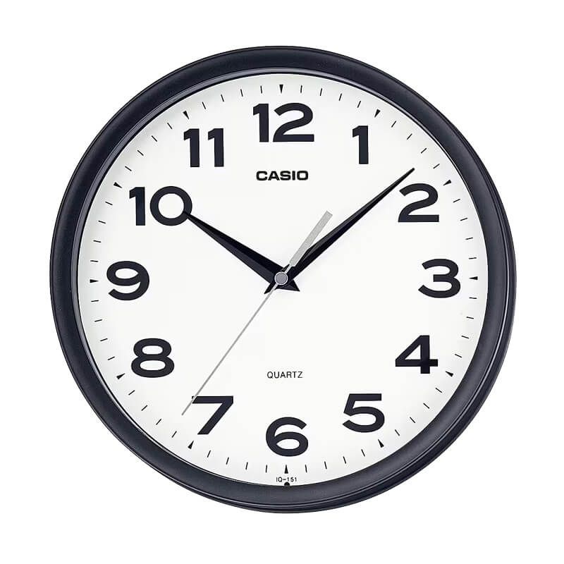 RELOJ CASIO DE PARED MURAL ANALOGO IQ-151-1D - 1