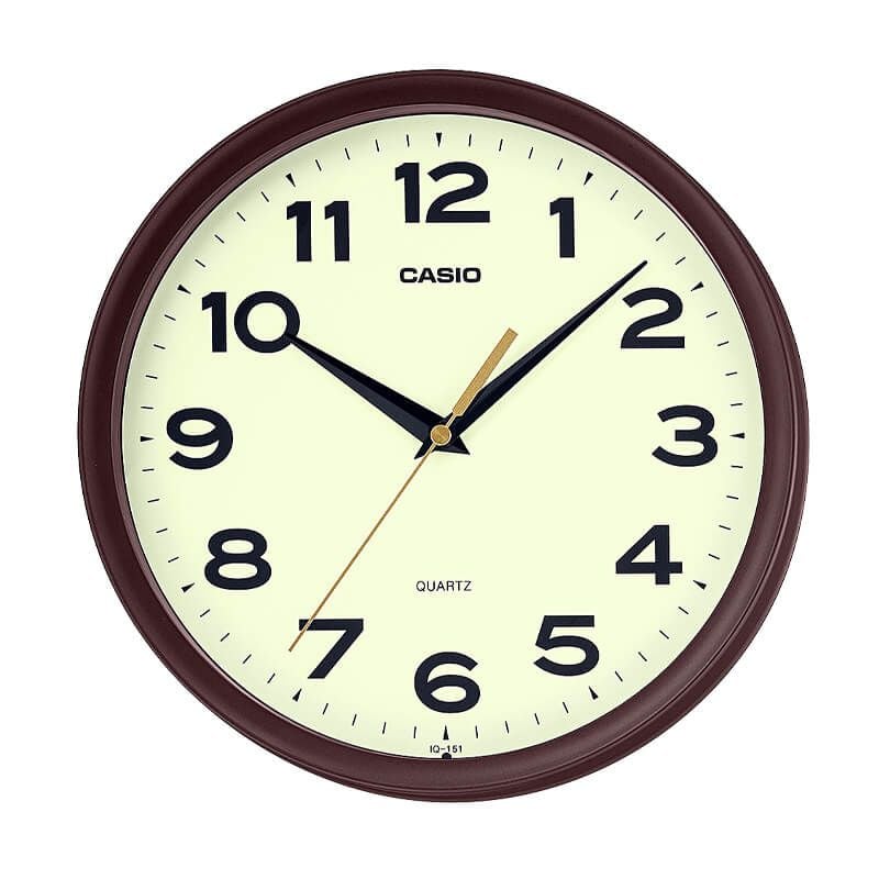 RELOJ CASIO DE PARED MURAL ANALOGO IQ-151-5D - 1