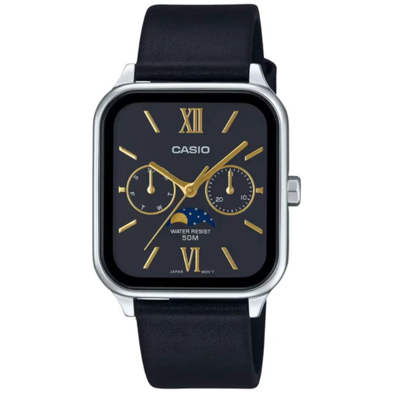 RELOJ CASIO UNISEX ANALOGO MTP-M305L-1A2V MOONPHASE - 1