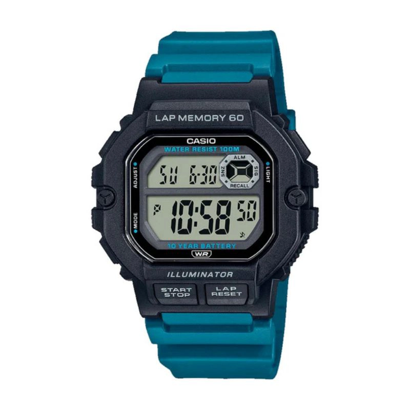 RELOJ CASIO VINTAGE WS-1400H-3AVDF LAP MEMORY 60 - 1