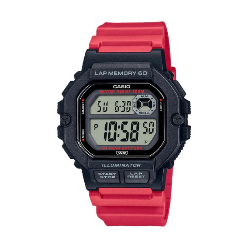 RELOJ CASIO VINTAGE WS-1400H-4AVDF LAP MEMORY 60 - 1