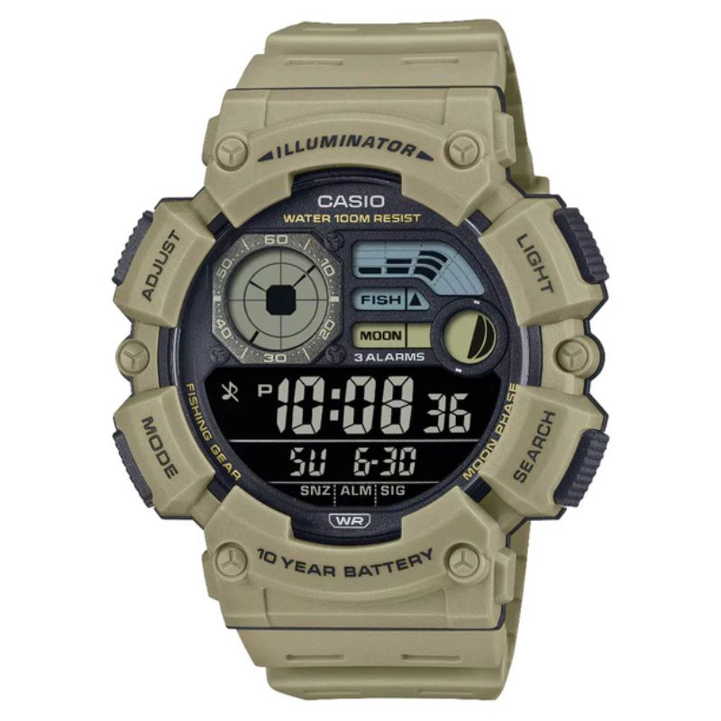 RELOJ CASIO HOMBRE VINTAGE FISHING GEAR WS-1500H-5BV - 1