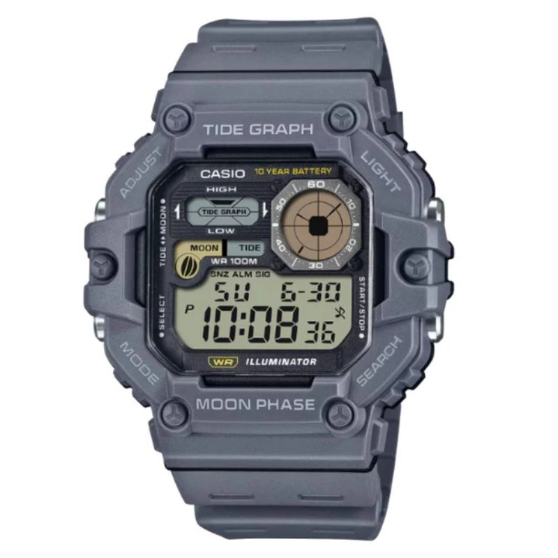 RELOJ CASIO HOMBRE VINTAGE WS-1700H-8AV TIDE GRAPH MOONPHASE - 1