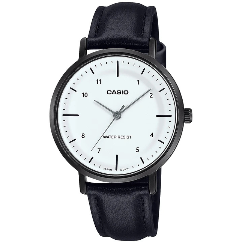 RELOJ CASIO MINIMAL MUJER CUERO NEGRO LTP-VT03BL-7B - 1
